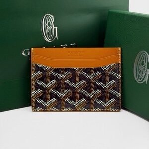 Goyard Saint Sulpice Black & Tan Card Holder