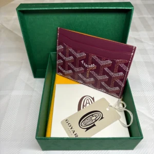 Goyard Burgundy Saint Sulpice Wallet Card Holder