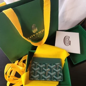 Goyard Saint Sulpice Green Wallet Credit Card Holder Case