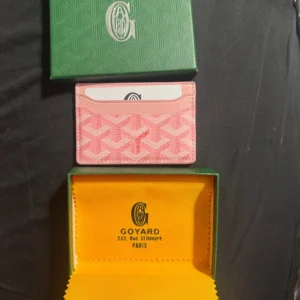 Goyard Saint Sulpice Card Holder Pink Card Wallet