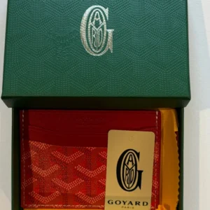 GOYARD Saint Sulpice Card Wallet Red Canvas
