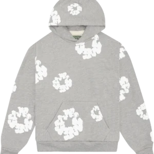 Denim Grey x white hoodie